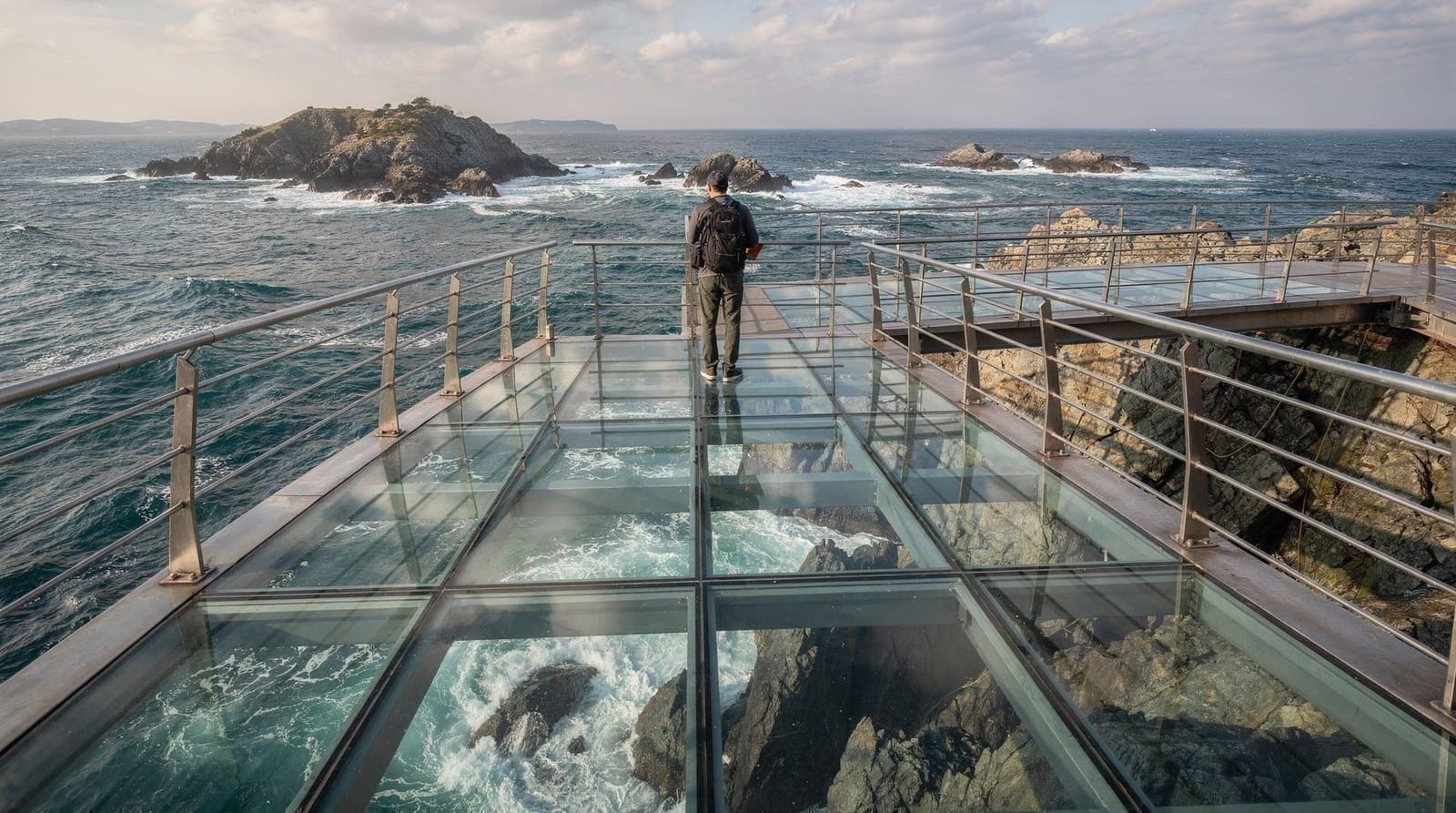 Oryukdo Skywalk: glass cliff walk and island views in Busan