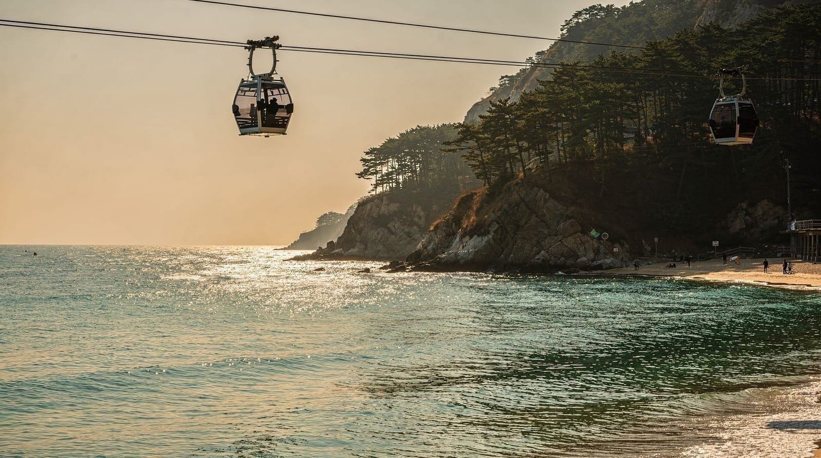Songdo Beach: Busan's oldest beach and the cable car above it